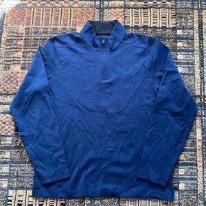 Bonobos Men's Slim Fit Navy Blue 1/4 Zip Pullover Sweater Size L